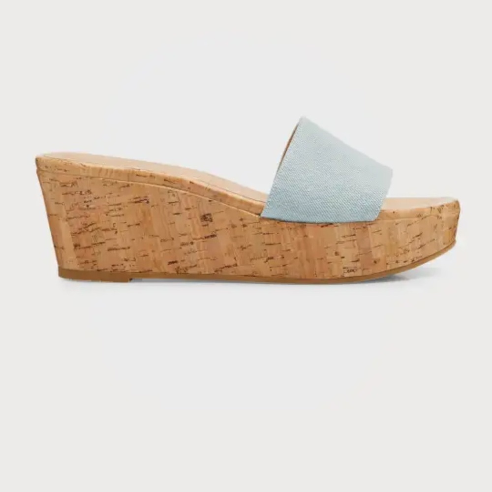 Stuart Weitzman Summer Denim Wedge Platform Sandals